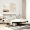 vidaXL Metallbett ohne Matratze Sonoma-Eiche 160x200 cm Produktbild-Vorschau 2