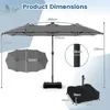 COSTWAY Doppelsonnenschirm 370x200cm mit Ständer, Produktbild-Vorschau 3