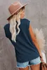 ASKSA Damen Kurzarm T-Shirt V-Ausschnitt Elegant Tunika Produktbild-Vorschau 2