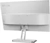 The back of a white Lenovo monitor on a white background. Voir les images du produit