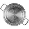 A top-down view of a stainless steel colander with handles. Náhľad obrázku produktu