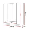 A diagram of a wardrobe with dimensions indicated. Produktbild-Vorschau