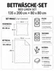 Leinen Bettwäsche Set 135x200 cm 2-teilig gestreift Beige Produktbild-Vorschau 6