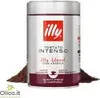 A can of Illy coffee beans with some coffee grounds spilled in front of it. Produktbild-Vorschau