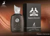 A perfume bottle and its box are displayed against a textured brown and dark gray background. Produktbild-Vorschau