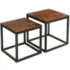 Table basse, ensemble de tables 2en1, loft, brun foncé Voir les images du produit 9