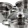 Dampfgarer 22 cm 3-teilig – Edelstahl – Glasdeckel – Produktbild-Vorschau 7