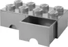 LEGO úložný box 8 s šuplíky - tmavě šedá Náhled obrázku produktu 9