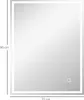 Lustro łazienkowe HOMCOM z oświetleniem 90x70 cm Lustro Podgląd zdjęcia produktu 3