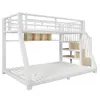 Merax Etagenbett 90x200 cm + 140x200 cm, Kinderbett mit LED Produktbild-Vorschau 9
