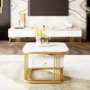 A modern living room scene with a coffee table and a TV stand. Voir les images du produit