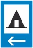 Zeltplatz links Schild A1 Rückseite selbstklebend Produktbild-Vorschau 1