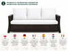 Gartenkissen Set schwarz – 160x60 + 3x50x56 cm Gartenkissen Produktbild-Vorschau 2