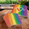 50 sottobicchieri motivo cuore arcobaleno, decorazione per Anteprima dell’immagine prodotto 3