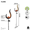 Gartenstecker Solar "Flame" aus Eisen mit roter Glaskugel Produktbild-Vorschau 2