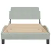 vidaXL Cadre de lit "Dover" gris clair 100x200 cm velours Voir les images du produit 4