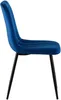 DELUKE® Stuhl LENZ Samt - 88x45x53cm, blau, Metall Gestell Produktbild-Vorschau 4