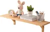 Klassisches massives Eichen-Wandregal, robust, braun, 80 cm Produktbild-Vorschau 1