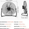 SucceBuy 2 PCS Ventilateurs de sol 20 pouces, 3 vitesses, Voir les images du produit 7