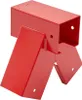 A red metal swing set connector is shown against a white background. Produktbild-Vorschau
