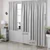 A room interior with curtains covering a window, showing different height options. Produktbild-Vorschau