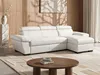 Eckschlafsofa aus Leder JONOVA - Weiß - Eckschlafsofa Produktbild-Vorschau 2