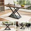 MODFU Table À Manger Extensible Avec Plateau Noyer Et Pieds Voir les images du produit 3