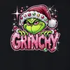 Felpa unisex "Grinchy Christmas" con strass, glitter rosa e Anteprima dell’immagine prodotto 3