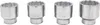 Four chrome-plated socket wrenches are shown against a white background. Anteprima dell’immagine prodotto