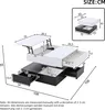 Stolik kawowy Sweiko 70x70x40cm z obrotowym blatem 360°, Podgląd zdjęcia produktu 16