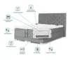 Clover Boxspringbett mit Motor 140 - 180 cm; Beige Produktbild-Vorschau 5