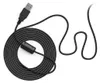 A black USB cable coiled on a white background. Produktbild-Vorschau