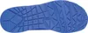The sole of a blue sneaker is shown from an underneath view. Produktbild-Vorschau