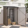 Outsunny Gerätehaus aus Stahl, 0,92 m² Geräteschuppen mit Produktbild-Vorschau 2