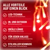 A marketing image with text listing the benefits of a product, overlaid on a background of illuminated string lights. Anteprima dell’immagine prodotto