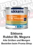 A can of Sikkens Rubbol BL Magura paint is shown against a white background with a large, semi-transparent overlay of the word 'PROM'. Produktbild-Vorschau
