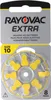A package of Rayovac Extra hearing aid batteries. Voir les images du produit