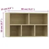 Libreria/seduta Sonoma rovere 50x25x80 cm materiale a base Anteprima dell’immagine prodotto 15