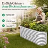 HomeLuxWorld Hochbeet Metall 160x80x80 cm Silber verzinkter Produktbild-Vorschau 3