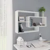 vidaXL Nástěnné police bílé 104x20x58,5 cm materiál na bázi Náhled obrázku produktu 8