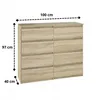 YUMEBLY komoda z 8 szufladami | 100x97x40 cm | szafka na Podgląd zdjęcia produktu 7