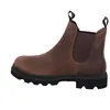 A side view of a brown leather boot on a white background. Podgląd zdjęcia produktu