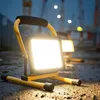 A bright LED work light illuminates a construction site at dusk. Anteprima dell’immagine prodotto