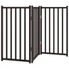 vidaXL 3-częściowa składana bramka dla psa czarna 150 cm z Podgląd zdjęcia produktu 1
