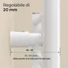 Supporti per scaldasalviette, set da 4, bianchi, per tubi Anteprima dell’immagine prodotto 5