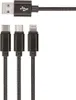 SETTY nylonowy kabel USB 3w1 microUSB, Lightning, Type-C 1m Podgląd zdjęcia produktu 7
