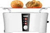 Unold Design Dual: Weißer Toaster mit 2 Brötchenwärmern, Tasten, Drehregler & seitlichem Hebel.
 Produktbild-Vorschau