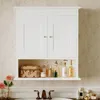 Armadietto da bagno sospeso Bianco a 2 ante Scandinavo Anteprima dell’immagine prodotto 3
