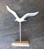 Deko-Möwe Maritimes Deko-Objekt Aluminium + Holz massiv Produktbild-Vorschau 1