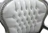 Casa Padrino Barock Salon Stuhl Weiß / Schwarz Bling Bling Produktbild-Vorschau 2